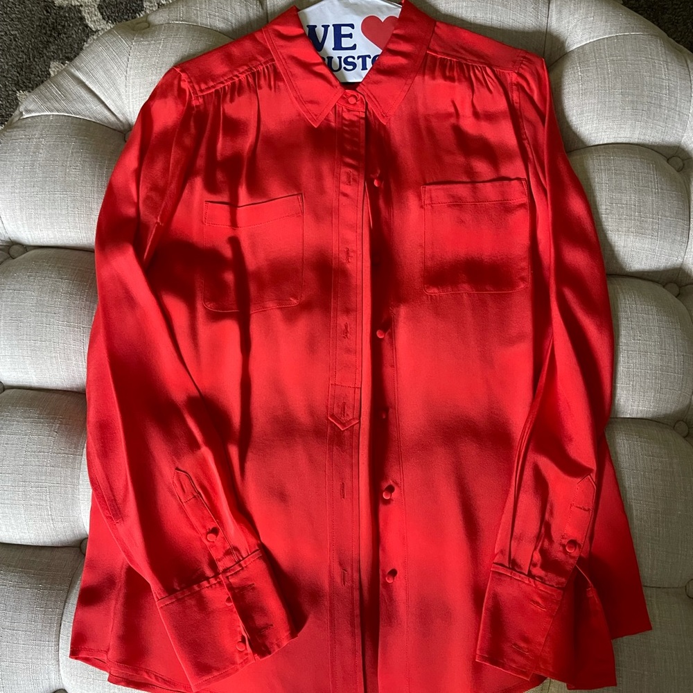 JCrew silk dress shirt size M